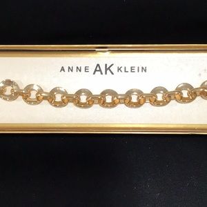 NIB Anne‎ Klein Gold Chain Bracelet, 7"